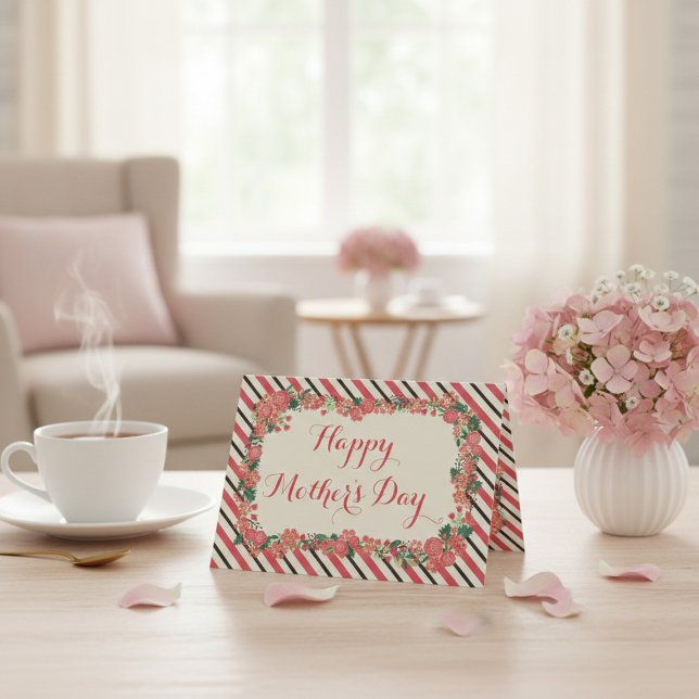 Floral Wreath Happy Mother's Day Card (Creator Uploaded)