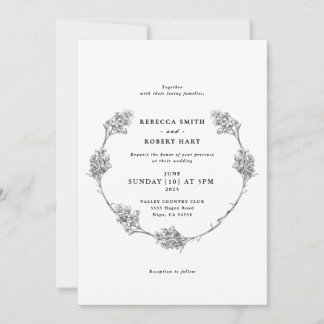 Floral Wreath Invitation 01