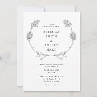 Floral Wreath Invitation 02