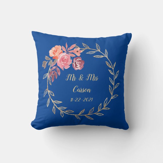 Floral Wreath Keepsake Cushion (Front)