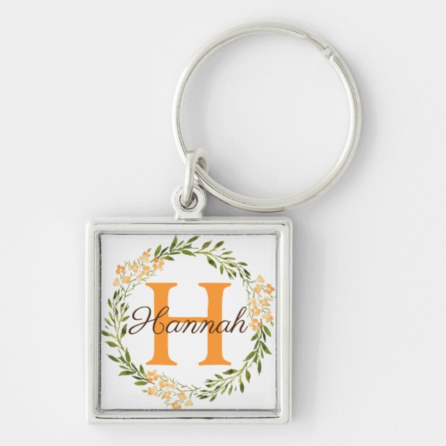 Floral wreath key ring (Front)