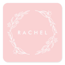 Floral Wreath Label