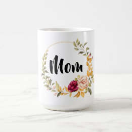 Floral Wreath Monogram Coffee Mug