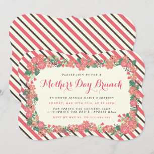 Floral Wreath Mother's Day Brunch Invitation