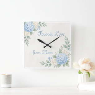 Floral Wreath Personalised Clock