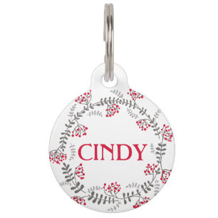 Floral Wreath Pet Tag