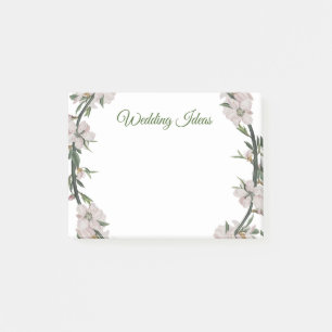 Floral wreath post-it notes