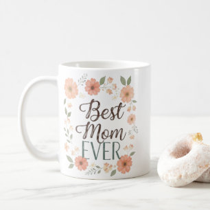 Floral Wreath Quote Mug   Ceramic Coffee Mug