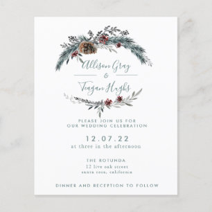 Floral Wreath Wedding Invitation   Budget Flyer