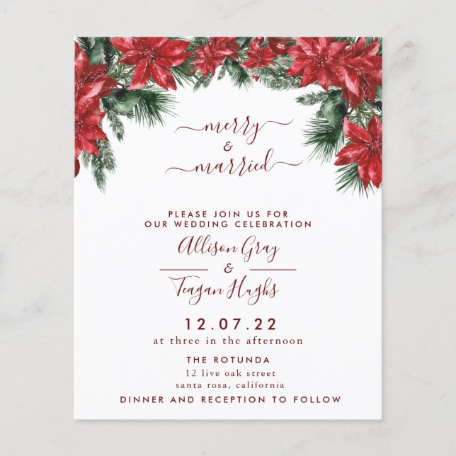 Floral Wreath Wedding Invitation  Flyer (Front)