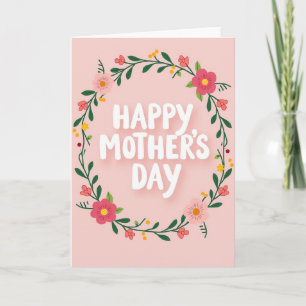 Floral Wreath Wishes Card