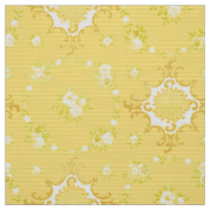 Floral Wreaths With Rose Centres Pattern Fabric