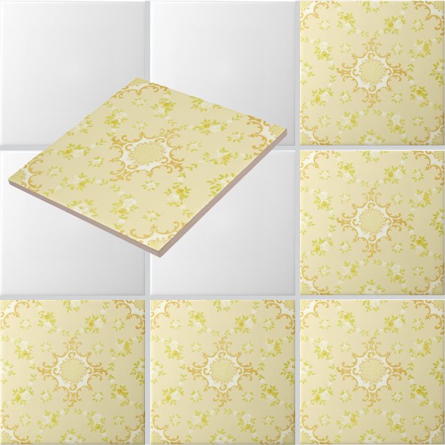 Floral Wreaths With Rose Centres Pattern Tile (Creator Uploaded)