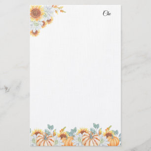Floral Writing Personalised Stationery Paper