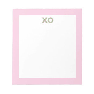 Floral XO Notepad