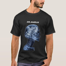 Floral Xray Skull Doctor Name Dark Medical Art