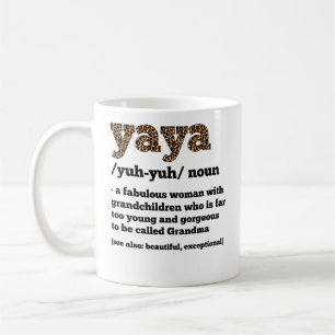 Floral Yaya Definition Grandma Mother's Day Grandm Coffee Mug
