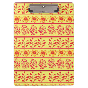 Floral yellow clipboard