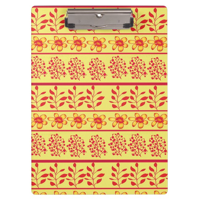 Floral yellow clipboard (Front)