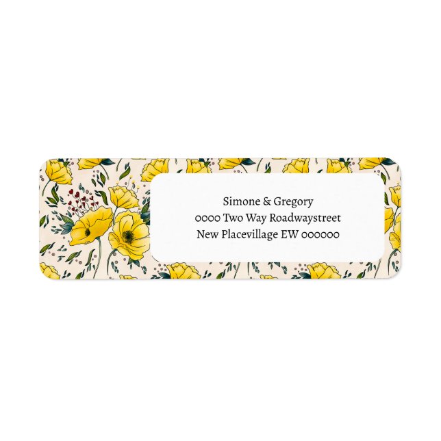 Floral yellow poppies buttercups flowers  (Front)