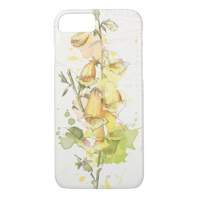 Floral Yellow Splash Case-Mate iPhone Case (Back)