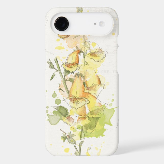 Floral Yellow Splash Case-Mate iPhone Case (Back)