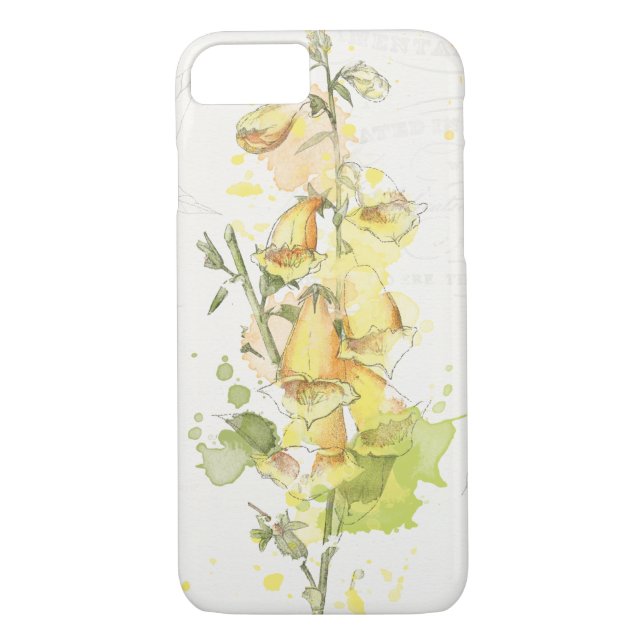 Floral Yellow Splash Case-Mate iPhone Case (Back)