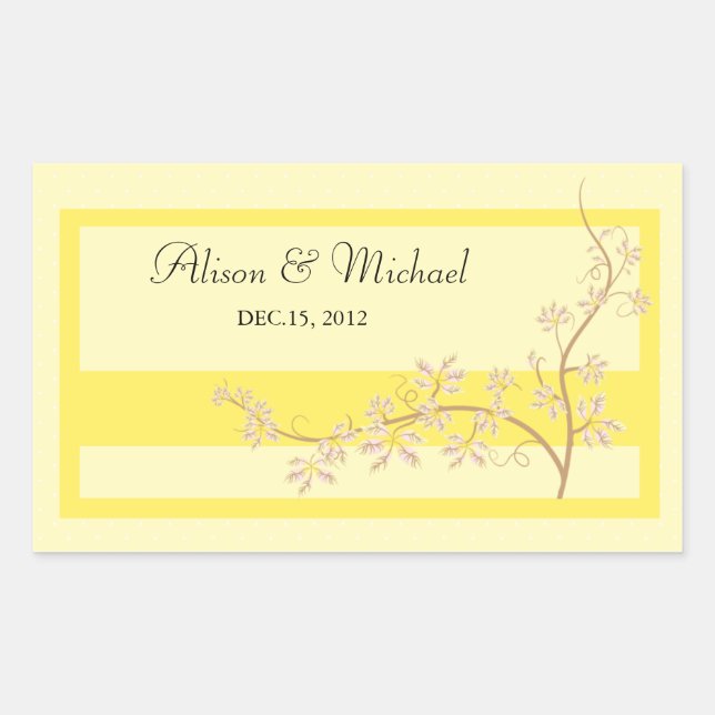 Floral yellow -Wedding Seal (Front)