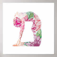 Floral Yoga Poster