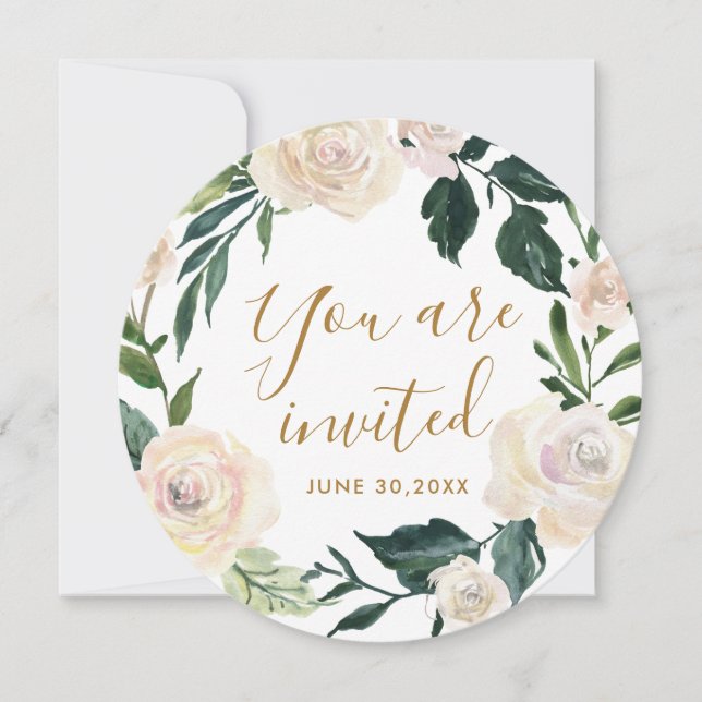 Floral You are Invited Mother's Blessing Party Invitation (Front)