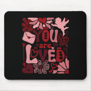 Floral You Are Worthy Beautiful Loved Enough Bible Mouse Mat