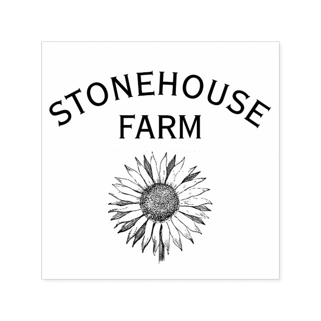 Floral Your Business Name  Self-inking Stamp (Design)