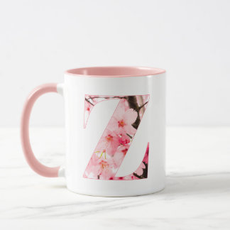 Floral Z Initial Mug | Personalized Name & Traits