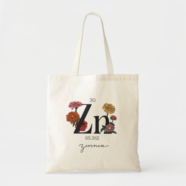 Floral Zinc Element Tote Bag (Front)