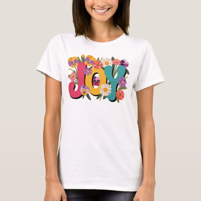 Florales Joy T-Shirt für Frühling und Sommer (Front)