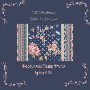 Florals and Aztec Design  Tissue Paper