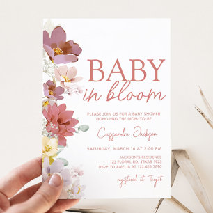Florals Baby Bloom Baby Shower  Invitation