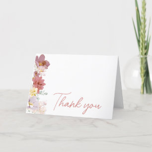 Florals Baby Bloom Baby Shower  Thank You Card