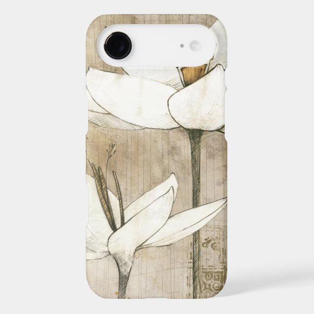 Florals Drawn by Pencil Case-Mate iPhone Case (Back)