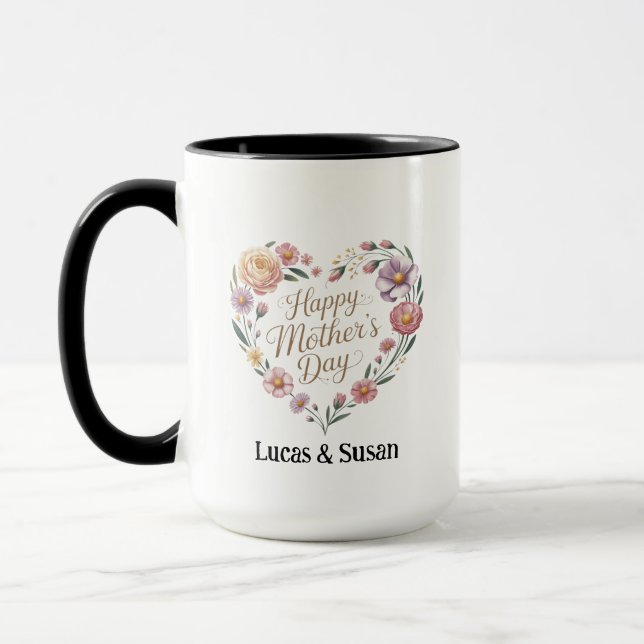 Florals Flowers Happy Mother's Day Gift Combo  Mug (Left)