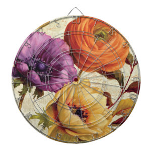 Florals in Full Bloom Dartboard