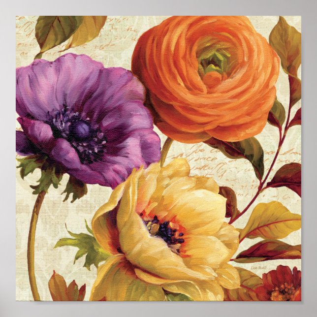 Florals in Full Bloom Poster (Front)