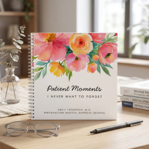  Florals Patient Moments Medical Keepsake Notebook