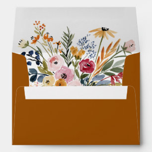 Florals Terracotta Rustic Watercolor Envelope