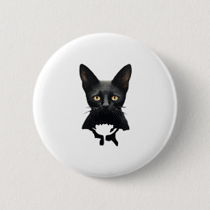 Florals Whimsigoth Gothic Style Kitty And Poppies 6 Cm Round Badge