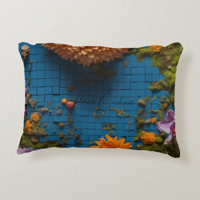 Flora's Embrace Accent Pillow (Back)