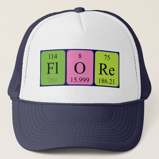 Flore periodic table name hat (Front)