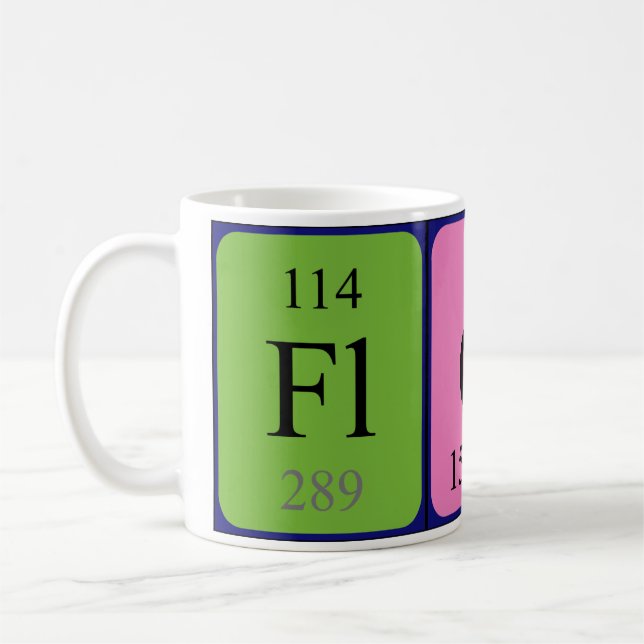 Flore periodic table name mug (Left)