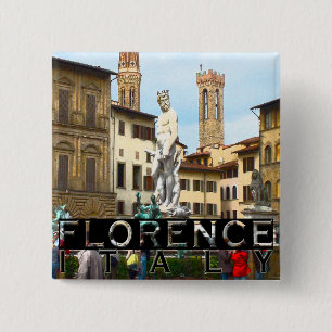 Florence 15 Cm Square Badge
