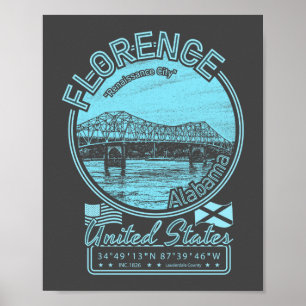 FLORENCE ALABAMA - TENNESSEE RIVER POSTER